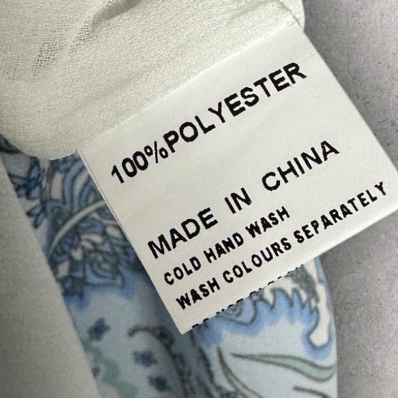 Into Blue Floral Tie Back Drape Front Floral Midi‎ Dress Womens Size 12 Lined - Picture 6 of 14